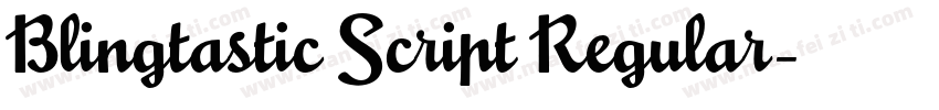 Blingtastic Script Regular字体转换